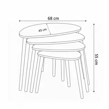 Childress settbord 68 cm - Valnøtt - Møbler - Bord - Sofabord - Kistebord