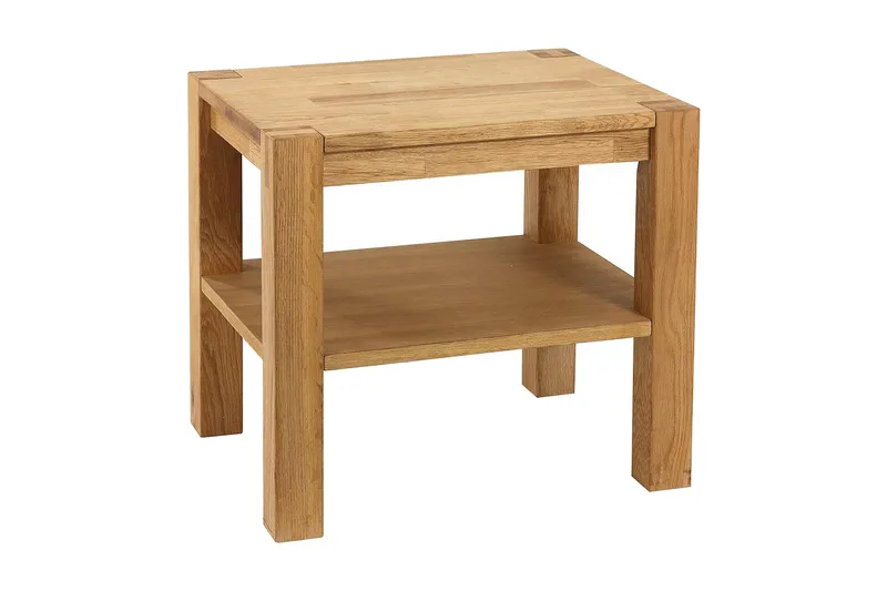 Demottte Nattbord 50 cm med Oppbevaring Hylle, Eikfiner