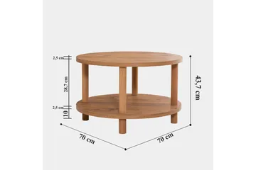 Lofita Sofabord 70x43,7x70 cm Rundt - Grønn - Møbler - Bord - Sofabord