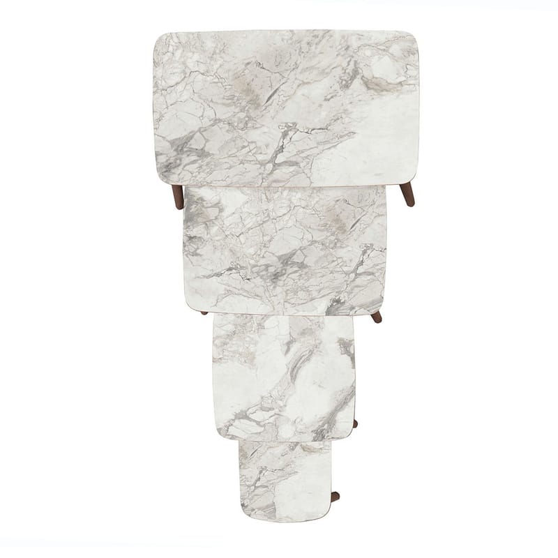 Lyvenn settbord 70 cm - Hvit - Møbler - Bord - Sofabord - Kistebord