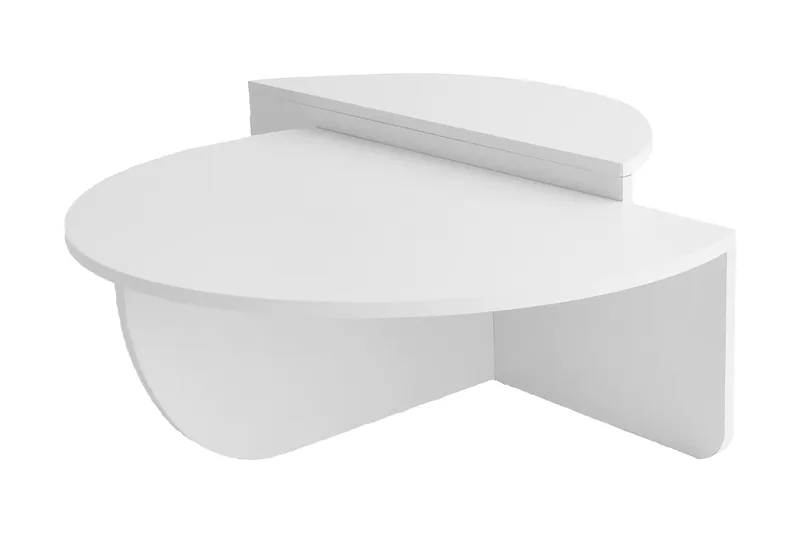 Malling Sofabord 90x30x90 cm Oval, Hvit
