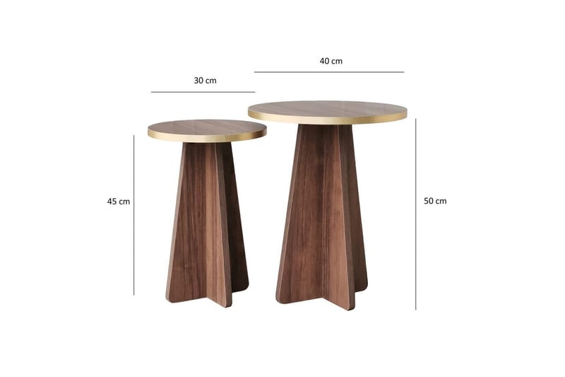 Munne Sofabord 40 cm - Valnøtt - Møbler - Bord - Sofabord
