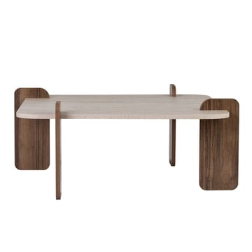 Sofabord Nordure Marais (90 x 35 x 90 cm) Travertin valnøtt - Møbler - Bord - Sofabord