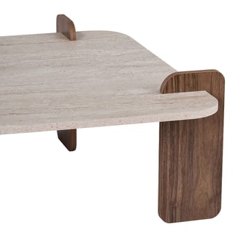 Sofabord Nordure Marais (90 x 35 x 90 cm) Travertin valnøtt - Møbler - Bord - Sofabord