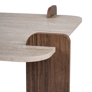 Sofabord Nordure Marais (90 x 35 x 90 cm) Travertin valnøtt - Møbler - Bord - Sofabord