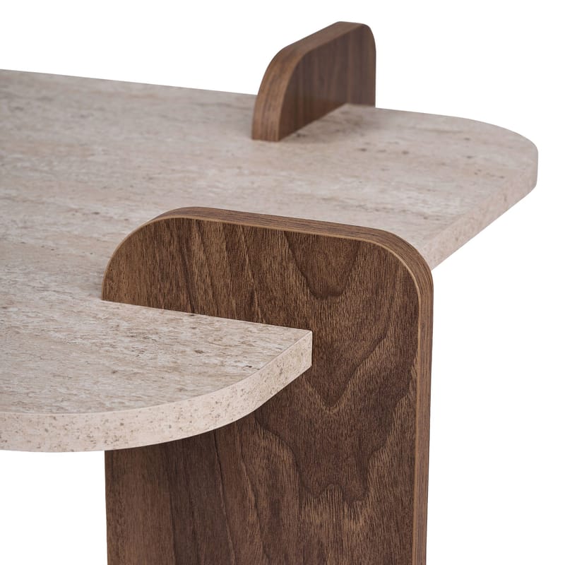 Sofabord Nordure Renard (120 x 35 x 60 cm) Travertin valnøtt - Møbler - Bord - Sofabord