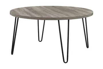 Owen Sofabord 90 cm Ovalt Rundt Grå/Svart - Dorel Home - Møbler - Bord - Sofabord