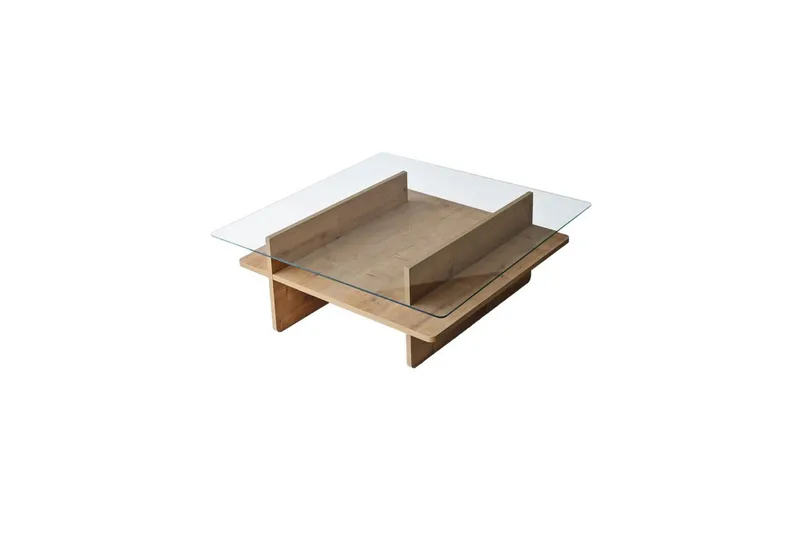 Sofabord Rubby Kvadrat Sudamal / Transparent, Sudamal / Transparent