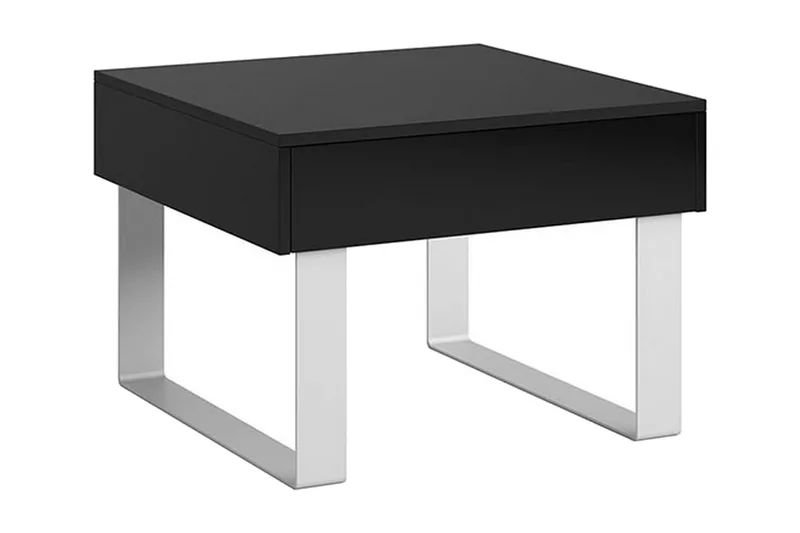 Tessan Sofabord Litet 64 cm med Oppbevaringsskuff, Svart