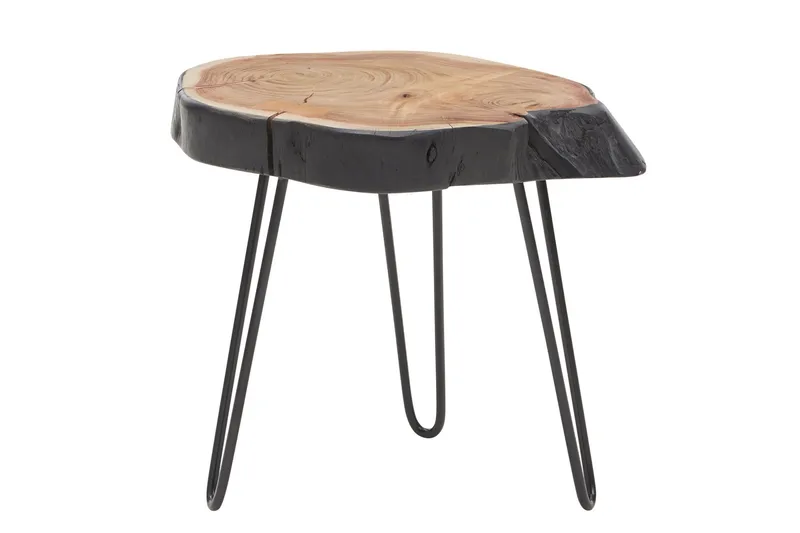 Willowdale Sofabord 40 cm Rundt, Brun/Svart