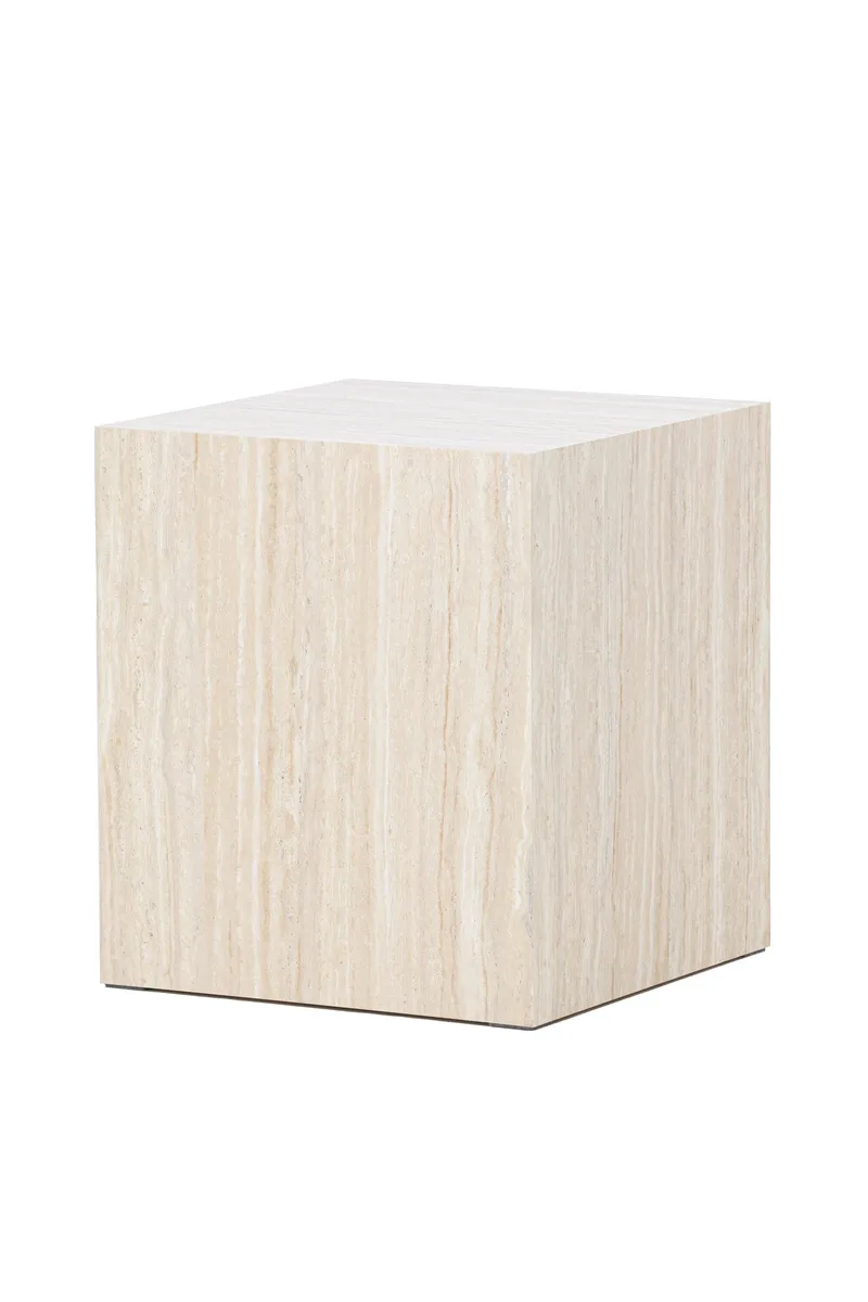 Sofabord Peach York sofabord 45x40x40 cm – travertinlook Beige