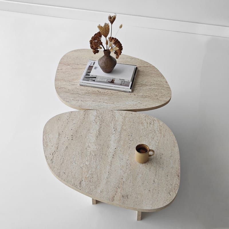 Sovranor sofabord 125 cm - Travertin - Møbler - Bord - Sofabord