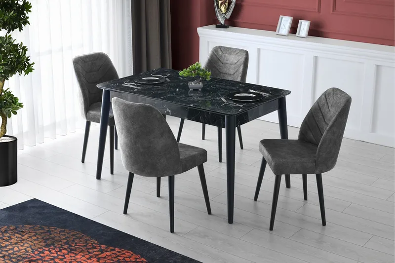 Bingdi Spisebord 130 cm, Antrasitt