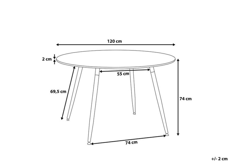 Bovio Spisebord 120 cm - Svart - Møbler - Bord - Spisebord & kjøkkenbord