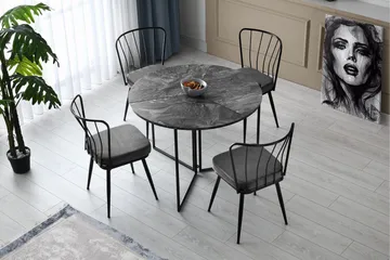 Buluca Spisebord 100 cm - Antrasitt - Møbler - Bord - Spisebord & kjøkkenbord