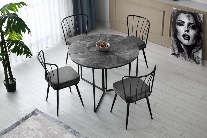 Buluca Spisebord 100 cm - Antrasitt - Møbler - Bord - Spisebord & kjøkkenbord