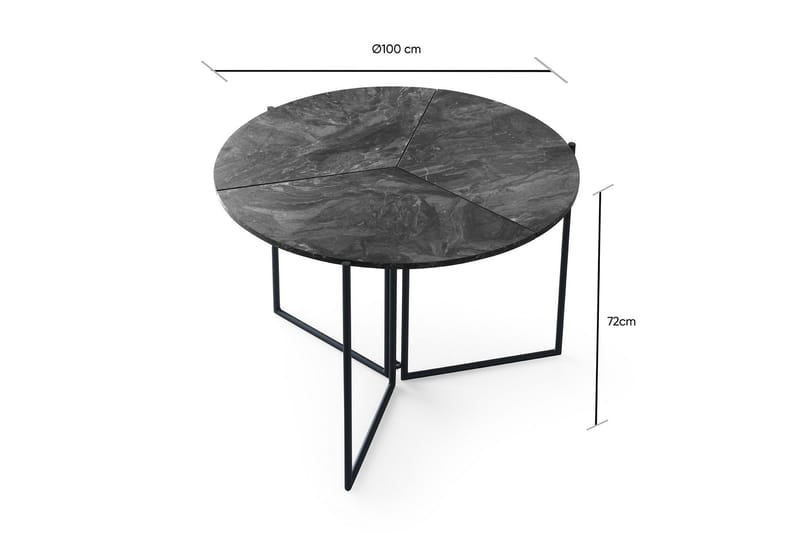 Buluca Spisebord 100 cm - Antrasitt - Møbler - Bord - Spisebord & kjøkkenbord