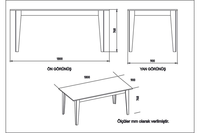 Cofield Spisebord 180 cm - Svart - Møbler - Bord - Spisebord & kjøkkenbord