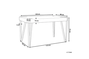 Mcgetrick Spisebord 130x180 cm - Tre/Natur - Møbler - Bord - Spisebord & kjøkkenbord