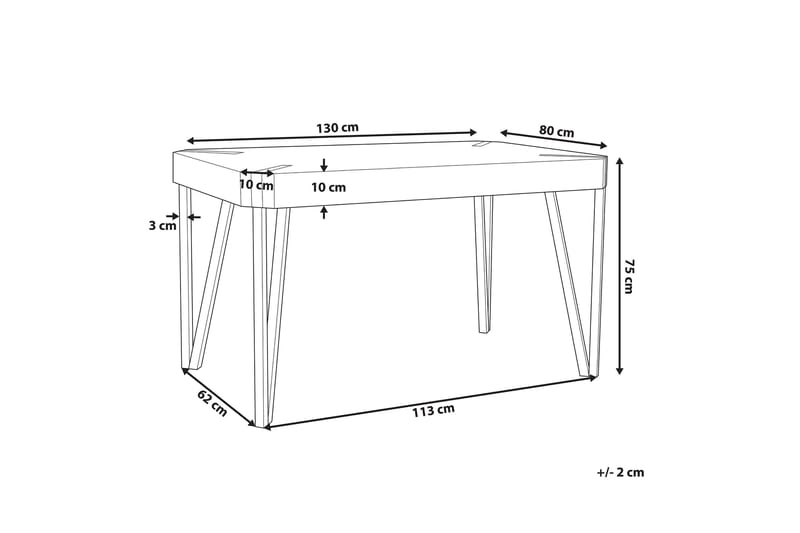Mcgetrick Spisebord 130x180 cm - Tre/Natur - Møbler - Bord - Spisebord & kjøkkenbord