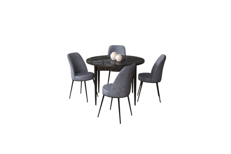 Tor Spisegruppe 4-seter, Svart/Grå