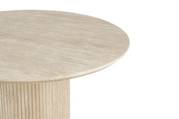 Uppveda Spisebord Rundt 120 cm Travertin Utseende - Svart/Hvit - Møbler - Bord - Spisebord & kjøkkenbord