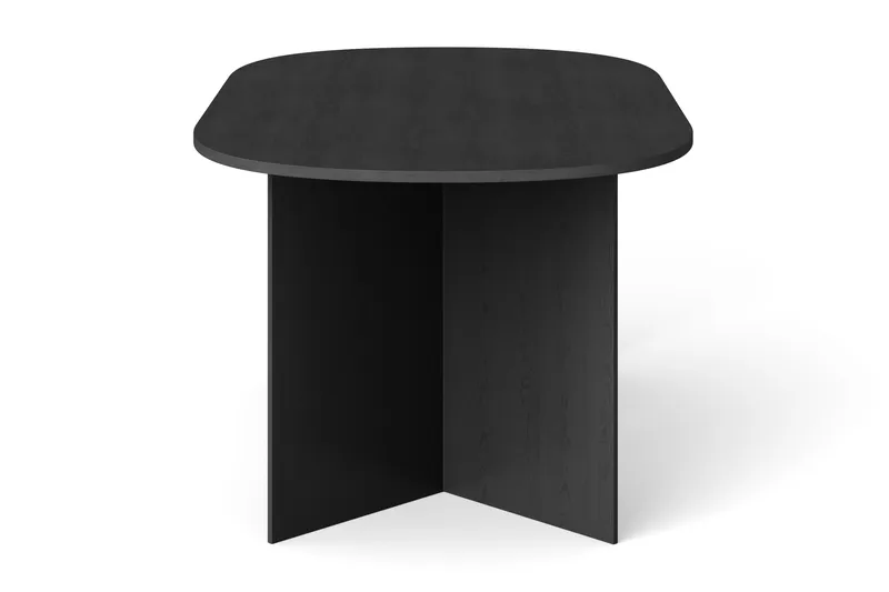 Vera Spisebord Oval 180x100 cm Finér - Svart - Møbler - Bord - Spisebord & kjøkkenbord