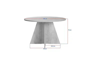 Zalen Spisebord 120 cm - Svart - Møbler - Bord - Spisebord & kjøkkenbord