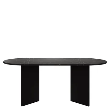 Zyleron Spisebord ovalt 185 cm - Svart - Møbler - Bord - Spisebord & kjøkkenbord