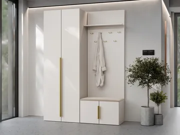møbelsett Garderobe KERKIN I beige - Møbler - Gangmøbler - Møbelsett til gang & entre