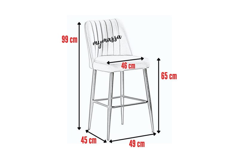 Huddy Bargruppe 49 cm - Møbler - Stoler & lenestoler - Barstoler