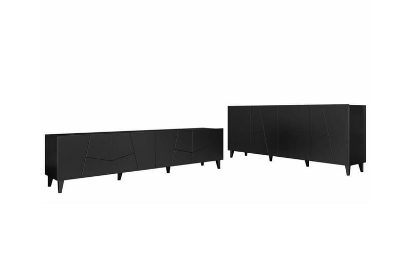Strontian Möbelset För Vardagsrum Scandinavian Choice Black
