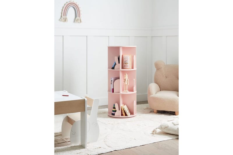 Bokhylle Caney Rosa - Rosa - Møbler - Barnemøbler - Oppbevaring barnerom - Hylle barnerom