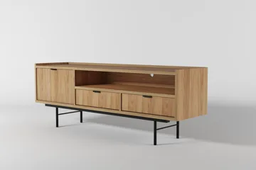 Dravo TV-benk 150 cm - Naturlig hickory - Møbler - Mediamøbel & tv møbel - TV-benk & mediabenk
