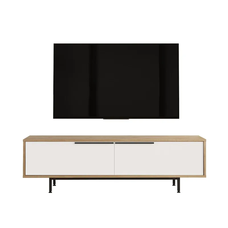 Nilena TV-benk 160x45,1x35,5 cm, eik, hvit