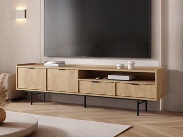 TV-benk Edison Hickory-eik - Hickory-eik - Møbler - Mediamøbel & tv møbel - TV-benk & mediabenk