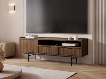 TV-benk Edison Valnøtt - Valnøtt - Møbler - Mediamøbel & tv møbel - TV-benk & mediabenk
