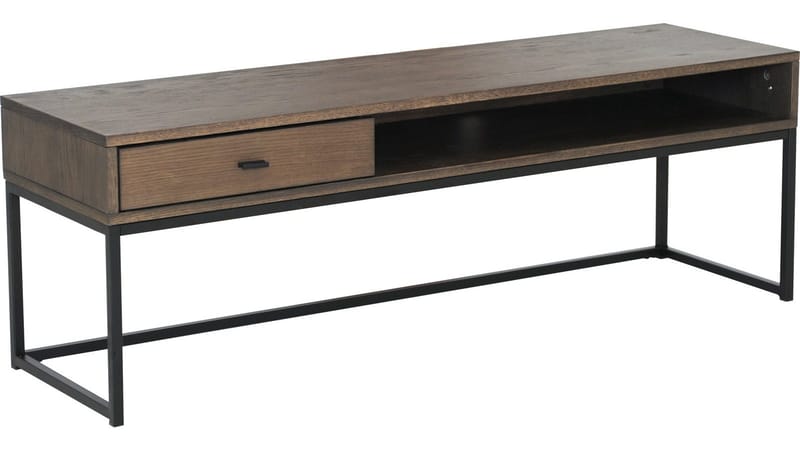 TV-benk Eiknor 120 cm, Brunlakkert eik
