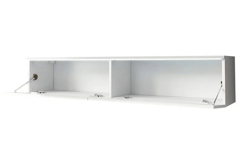 Cuguen TV-benk 140x32x30 cm - Grå/Hvit - Møbler - Mediamøbel & tv møbel - TV-benk & mediabenk