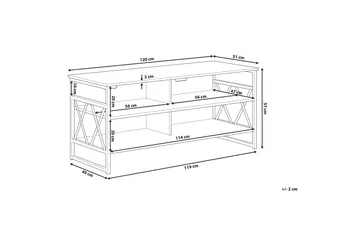 Melnychuk TV-benk 120 cm - Brun - Møbler - Mediamøbel & tv møbel - TV-benk & mediabenk