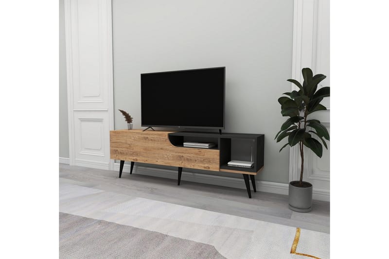 Mul TV-benk 150 cm - Brun/Antrasitt - Møbler - Mediamøbel & tv møbel - TV-benk & mediabenk