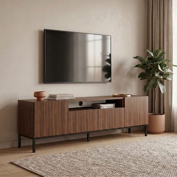 TV-benk Nordure Rivoli (160 x 50 x 35 cm) Milano Valnøtt Svart - Milano valnøtt og svart - Møbler - Mediamøbel & tv møbel - TV-benk & mediabenk