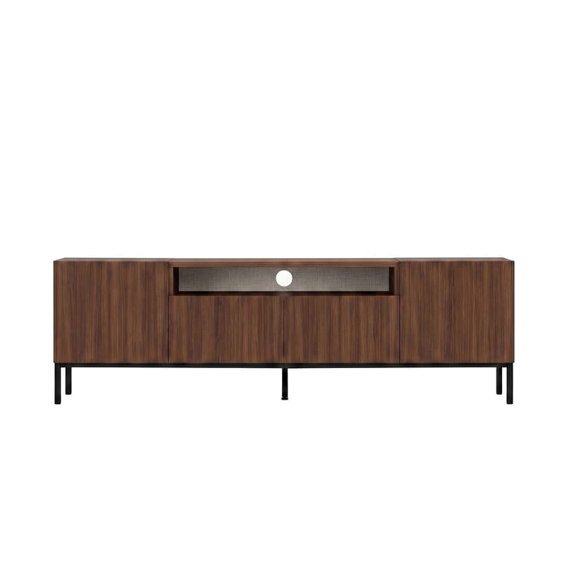 TV-benk Nordure Rivoli (160 x 50 x 35 cm) Milano Valnøtt Svart - Milano valnøtt og svart - Møbler - Mediamøbel & tv møbel - TV-benk & mediabenk