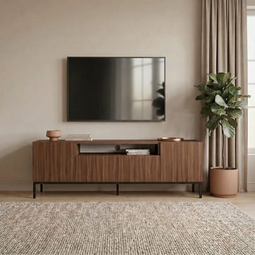 TV-benk Nordure Rivoli (160 x 50 x 35 cm) Milano Valnøtt Svart - Milano valnøtt og svart - Møbler - Mediamøbel & tv møbel - TV-benk & mediabenk