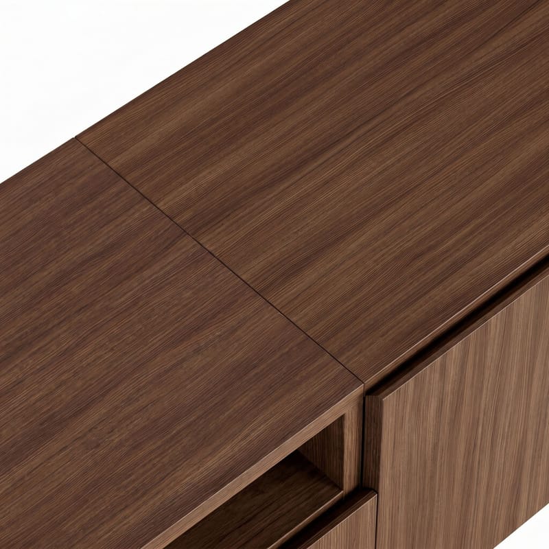 TV-benk Nordure Rivoli (160 x 50 x 35 cm) Milano Valnøtt Svart - Milano valnøtt og svart - Møbler - Mediamøbel & tv møbel - TV-benk & mediabenk