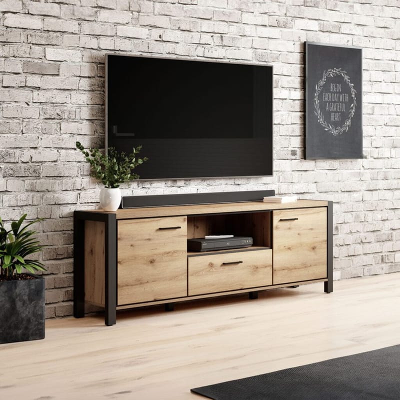 TV-enhet Aktiv 2 dører 1 skuff - 180 cm - Møbler - Mediamøbel & tv møbel - TV-benk & mediabenk