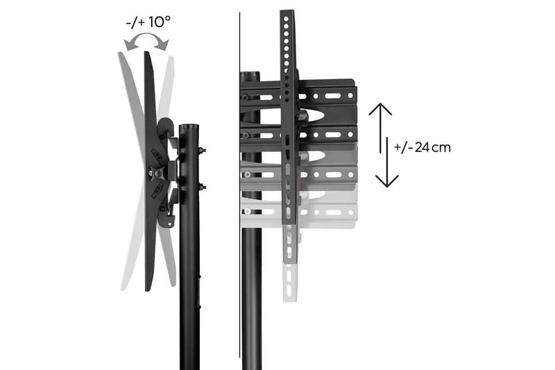 TV-stativ Hama VESA Trolley opptil 75 svart - Svart - Møbler - Mediamøbel & tv møbel - Mediestativ & veggfeste