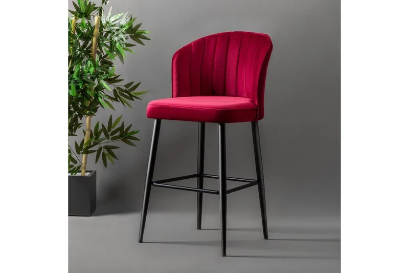 Rubi Bargruppe 52 cm - Rød/Sort - Møbler - Stoler & lenestoler - Barstoler