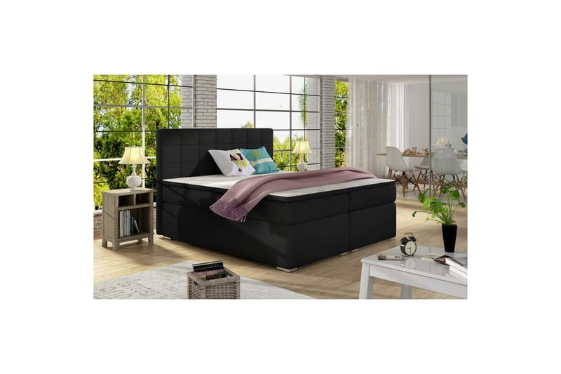 Box Spring Eltap Alice, 160x200 cm, Sawana 14, Svart