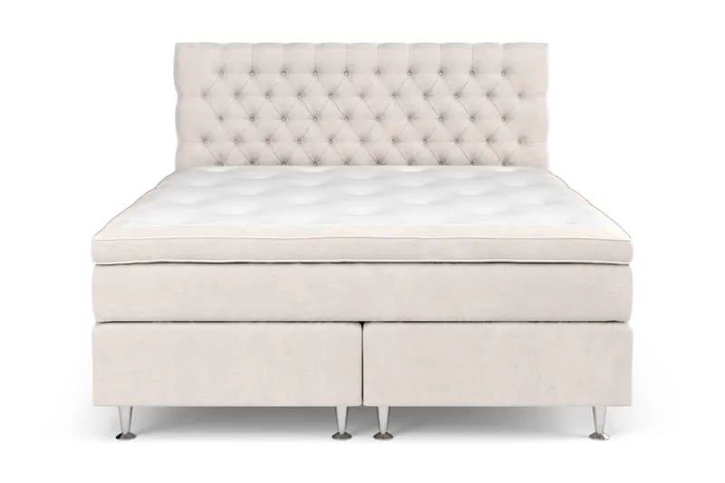 Celine Komplett Sengpakke 180x200 cm, Beige / Fløyel